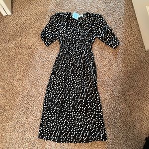 Hayden black and white polka dot midi/maxi dress. Never worn!